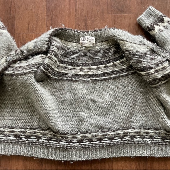 Vintage David Grains 1970s Hand Knit Icelandic Cardigan - Picture 5 of 9